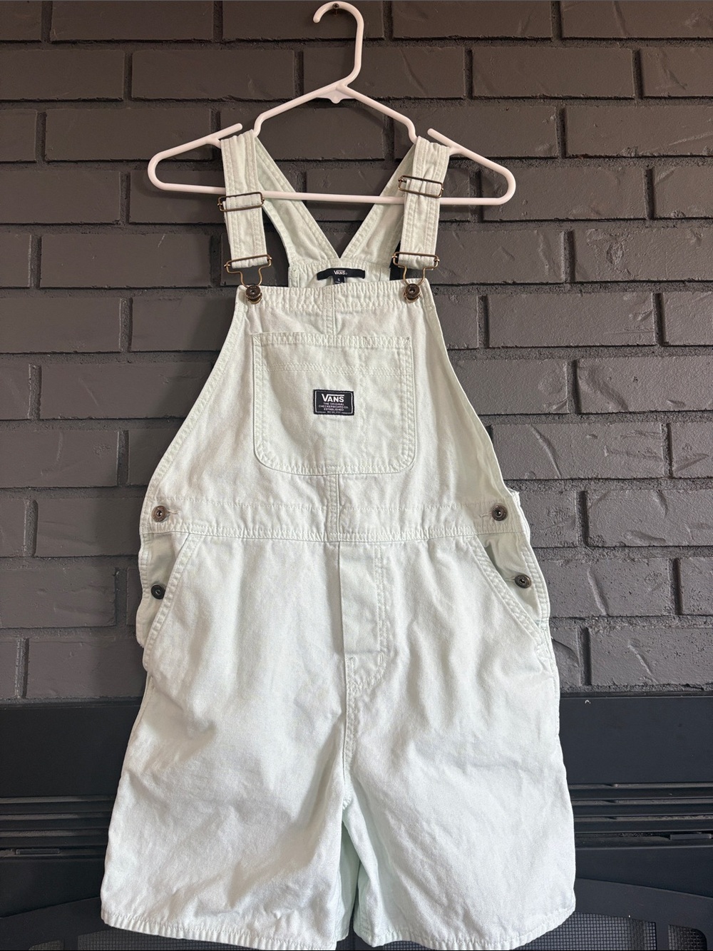 Vans Mint Green Short Overalls - Size Small